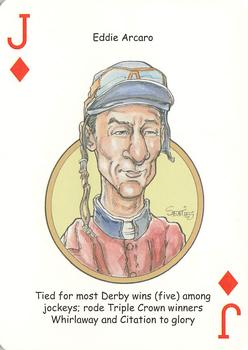 2006 Hero Decks Derby Deck Playing Cards #J♦ Eddie Arcaro Front